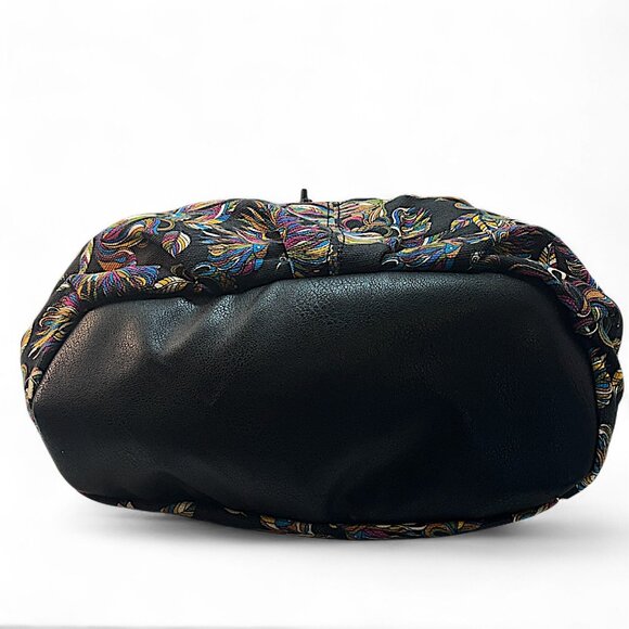 Sakroots Convertible Backpack Shoulder Crochet Stitching Charms Canvas Purse - Picture 10 of 16